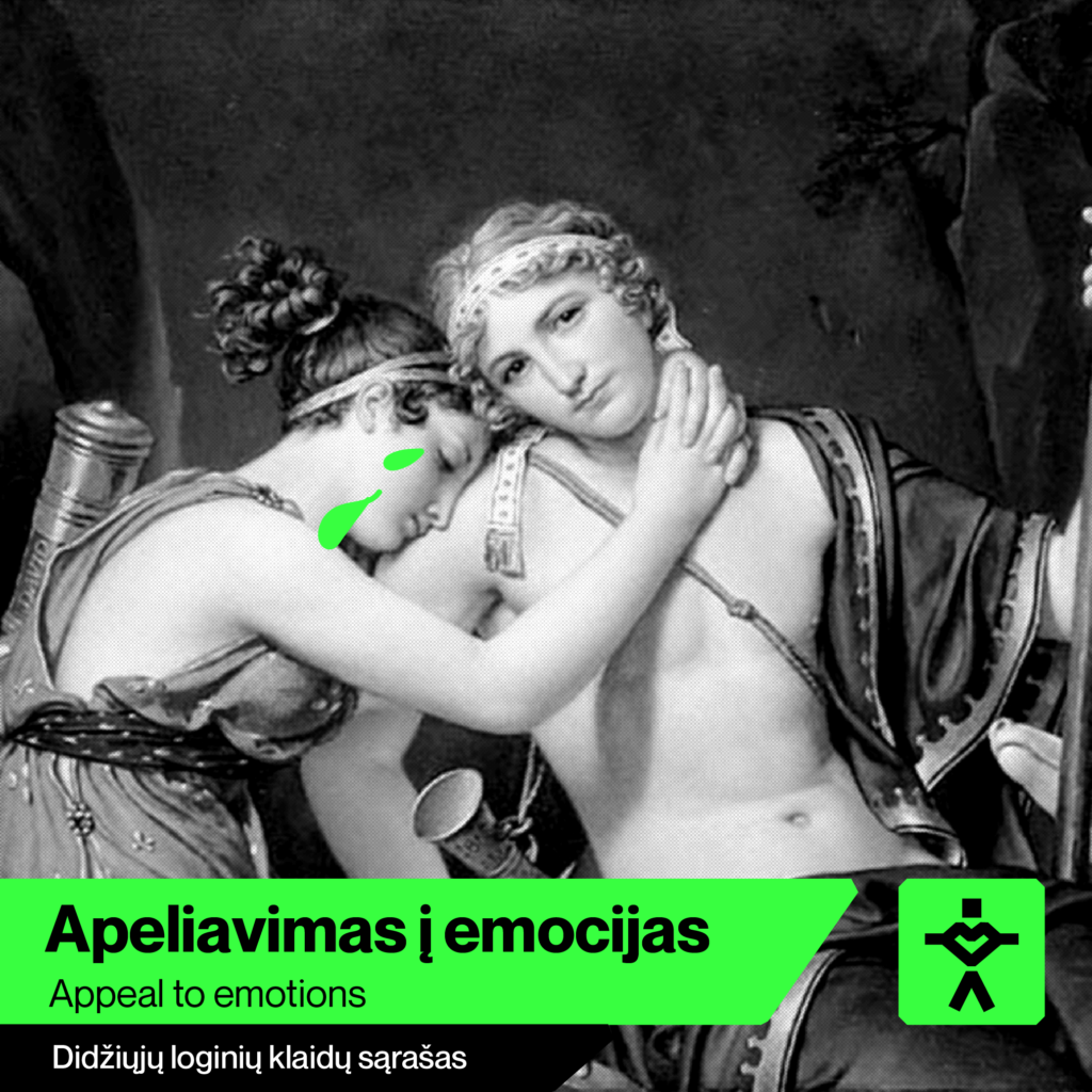 Apeliavimas į emocijas - Didysis loginių klaidų sąrašas - Skeptikų draugija