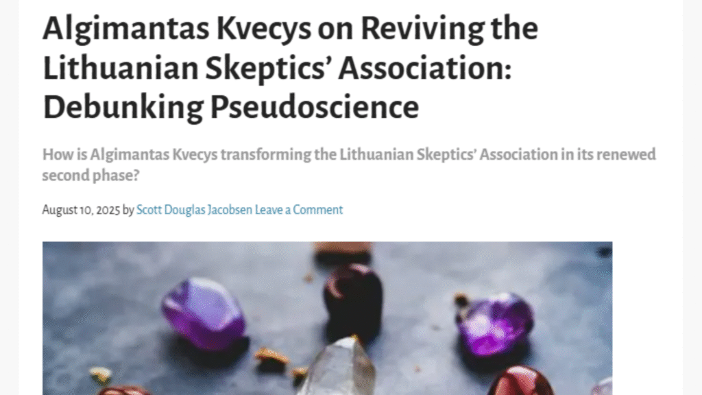 Algimantas Kvecys on Reviving the Lithuanian Skeptics’ Association: Debunking Pseudoscience - Skeptikų draugija